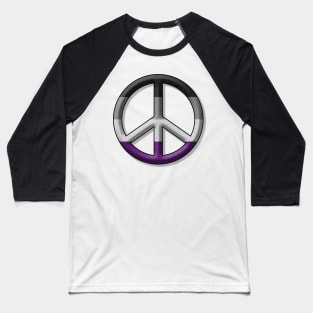 Peace Pride design in Asexual pride flag colors Baseball T-Shirt